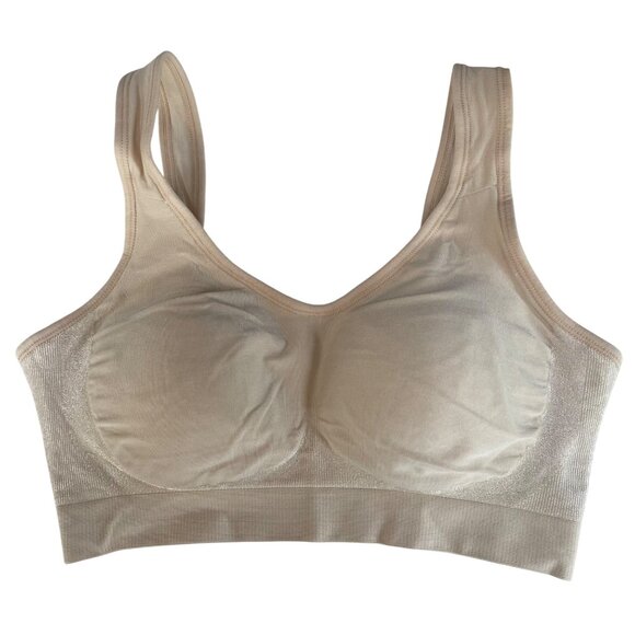 Truekind® Daily Comfort Wirefree Shaper Bra Tan Beige Nude Sz 3XL  10022 - Picture 2 of 5